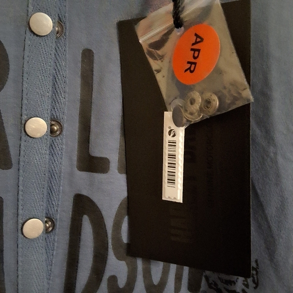 NWT HARLEY DAVIDSON KNIT BLUE SHIRT - Picture 8 of 14